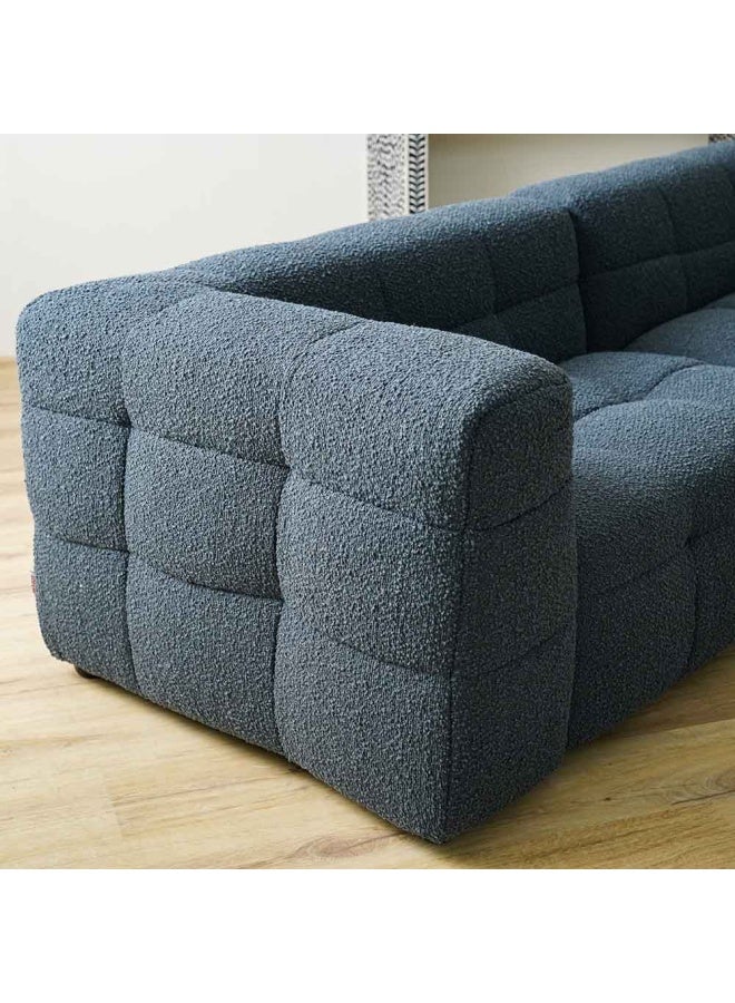 DANUBE HOME Hazzle 4 Seater Fabric Sofa - Blue  - Image 2