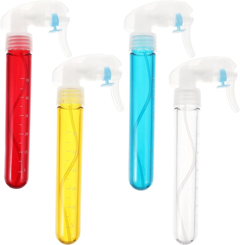 4pcs Hair Styling Water Mister Spray Bottles, Blue Yellow Red, Continuous Fine Mist Sprayer for Salon and Home Barber Use - Image 1