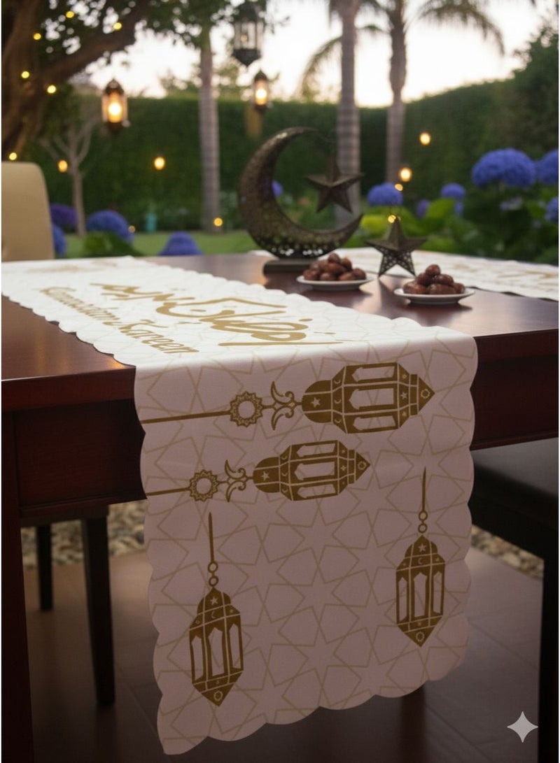 Runner Ramadan tablecloth, Gobelin material, unique design, size 240*35 cm - Image 2