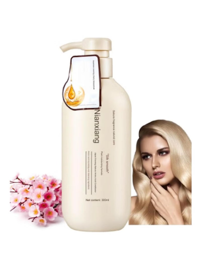 DubaiGallery 300ml Sakura Japanese Shampoo | Sakura Shampoo and Conditioner Japanese | Nourishing Scalp Sakura Shampoo Japan Shampoo | Japan Evening Sakura Amino Acid Shampoo for Thickening Dry Damaged Hair - Image 1