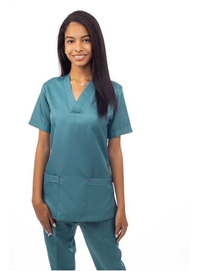 APEX Dark Teal Female Classic Scrub  - Image 4