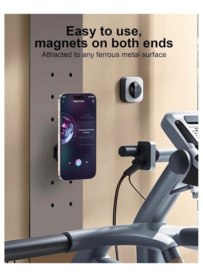حامل الهاتف MagSafe مع حلقة إصبع مغناطيسية مزدوجة الجوانب وحلقة مسند قابلة للتعديل لهاتف iPhone 16 Pro Max/15 Plus/14 Pro/13 Mini/12، Samsung. - Image 5