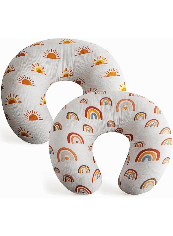 FIGEPO 2 Pack Muslin Nursing Pillow Covers - Image 1