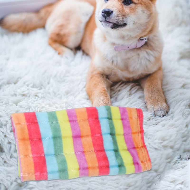 Pet Colorful Warm Blanket Flannel Warm Blanket Winter Autumn Blanket Pet Sleep Blanket for Dog Cat Size - Image 3