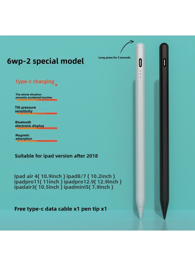 Digital Computer Handwriting Pen Tablet Monitor Touch Screen Stylus Pen For Android Windows Tablets-Color:6wp-2 Bluetooth Tilt Pressure Ipad Special [Send 1 Written Tip]]  - Image 1