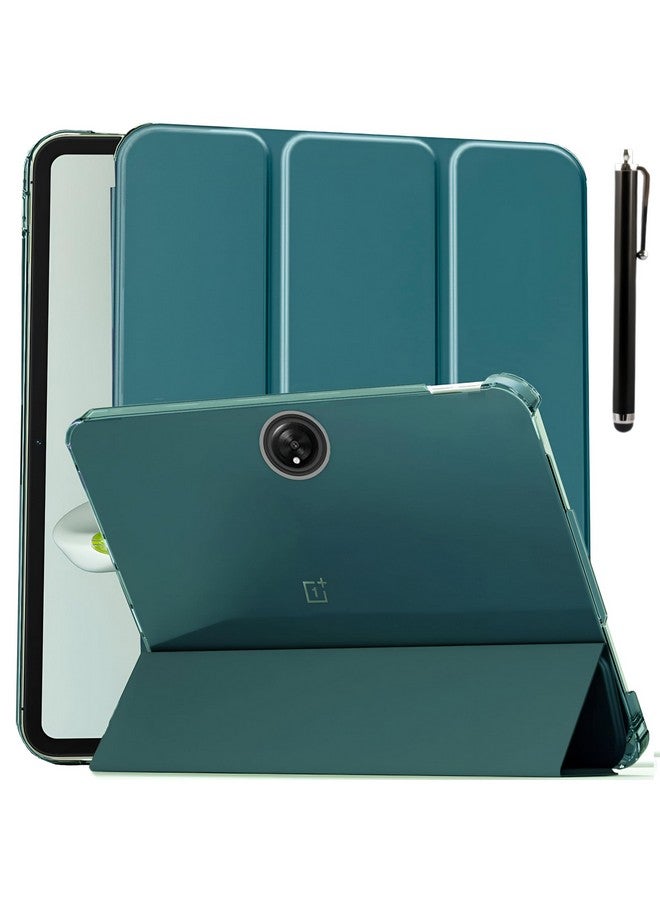 ProElite Cover for OnePlus Pad Go 11.35 inch Case Cover, Transparent Flip Case Cover for OnePlus Pad Go 11.35 inch 2023 with Stylus, Support Auto Sleep Wake, Dark Green - Image 1