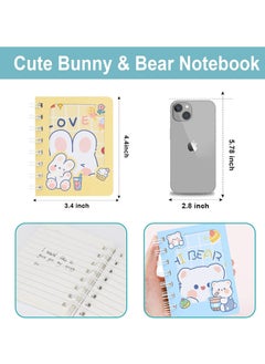 KASTWAVE Funny Bear Ears Notebook, KASTWAVE Kawaii Small Teddy Bear Rabbit Notepad Journal, Girls Diary, School Composition Book, Birthday Party Supplies  - Image 5