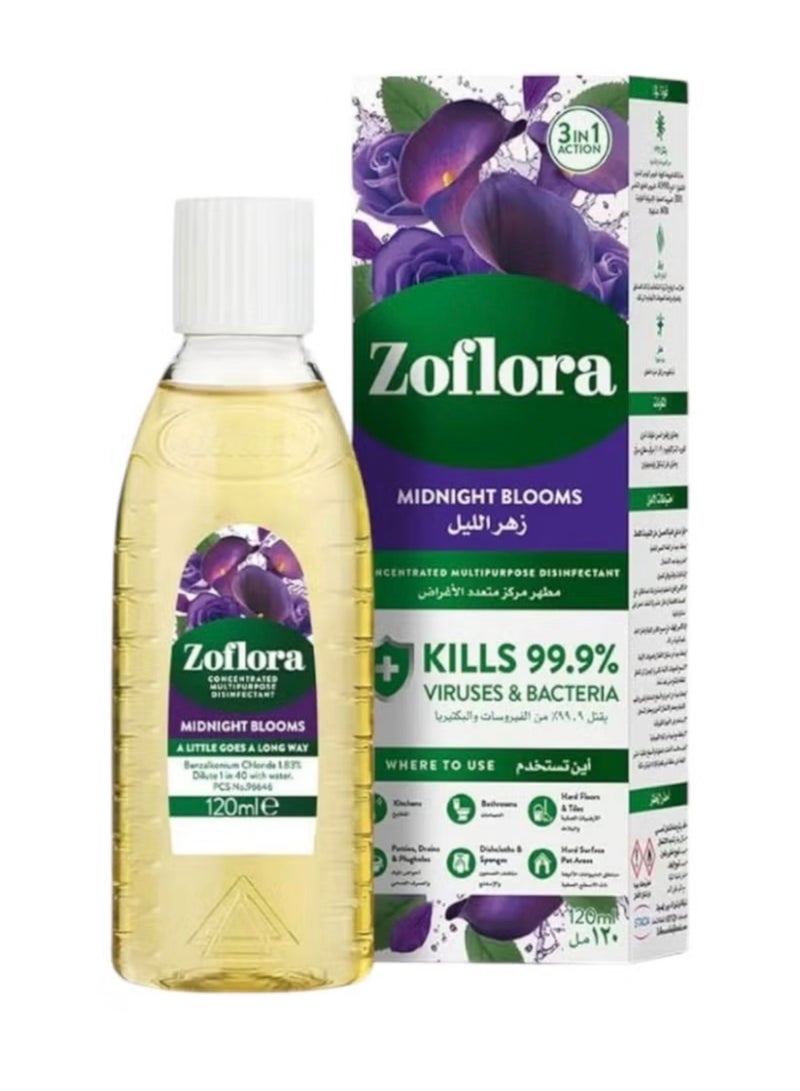 زوفلورا مطهّر مُركّز متعدد الاستخدامات برائحة أزهار منتصف الليل – 120 مل - Image 1