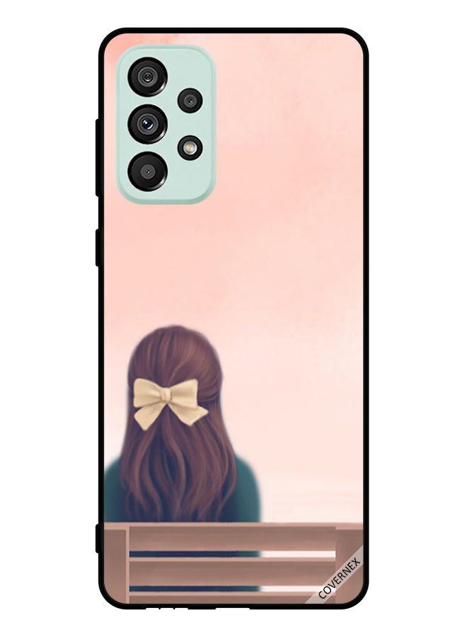 Covernex Protective Case Cover For Samsung Galaxy A53 5G Lovely Girl Site On Bench - Image 1