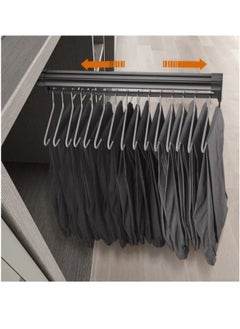 Pull Out Clothes Trouser Hanger and Multiple Pants Rack Shelves with Adjustable Length for Saving Space