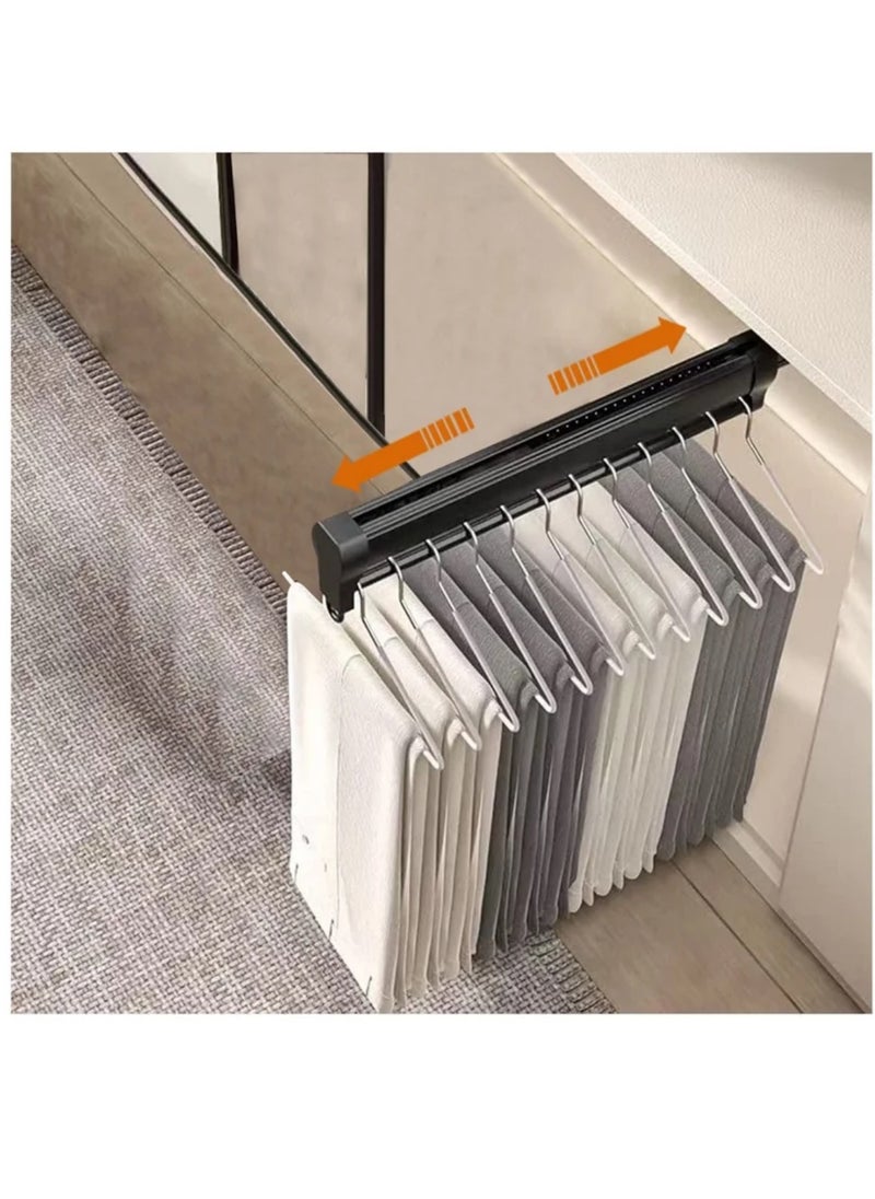 Generic - Pull Out Clothes Trouser Hanger and Multiple Pants Rack Shelves with Adjustable Length for Saving Space - Image 1