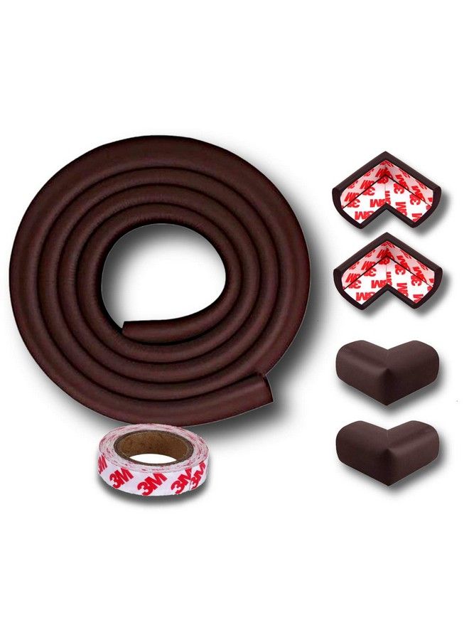 KidDough Baby Proofing Safety Strip And Corner Guard ; Extra Thick Safety Soft Cushion Edge Corner Protector Guard ; Table Corner Guard ; Corner Protector (2 Mtrs Roll + 4 Guards) - Image 1