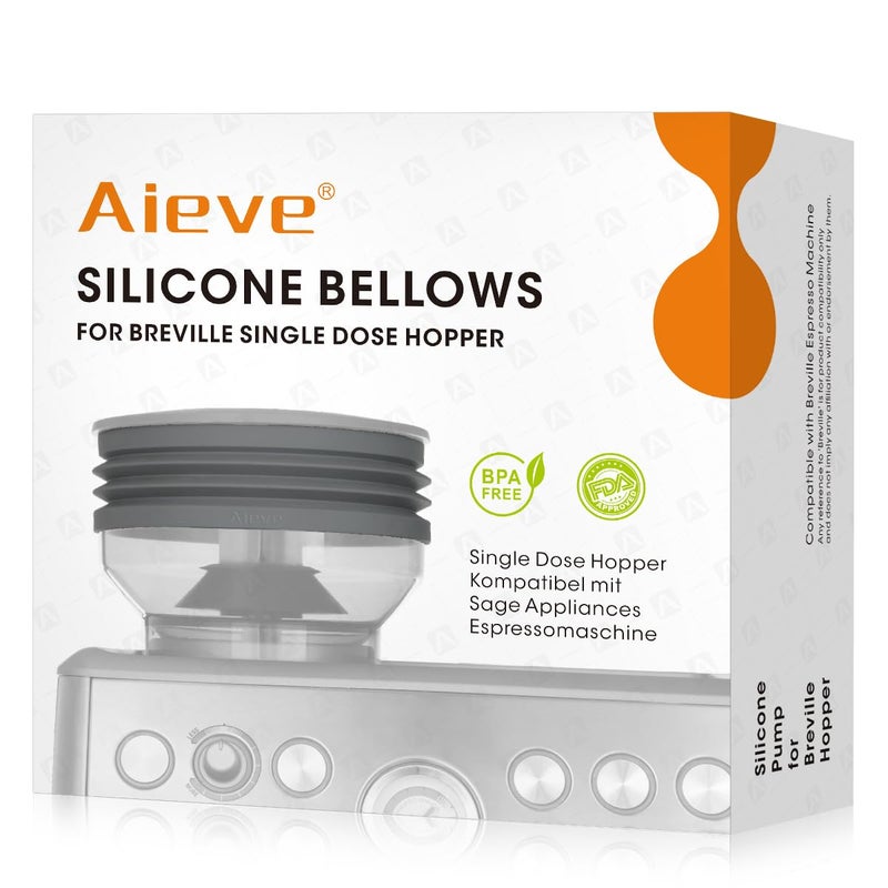 AIEVE بيللو سيليكون متوافق مع قادوس الجرعة الواحدة لآلة إسبريسو بريفل بارستا إكسبريس رمادي