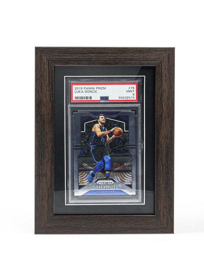 tutata - Psa Graded Card Display Frame Walnut Frame For Psa Card Sport Card Display Case - Image 1