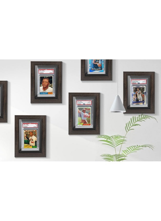 tutata - Psa Graded Card Display Frame Walnut Frame For Psa Card Sport Card Display Case - Image 1