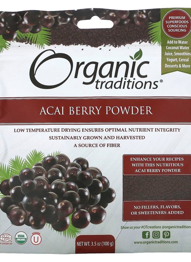 Organic Traditions - Acai Berry Powder 3.5 oz (100 g) - Image 1