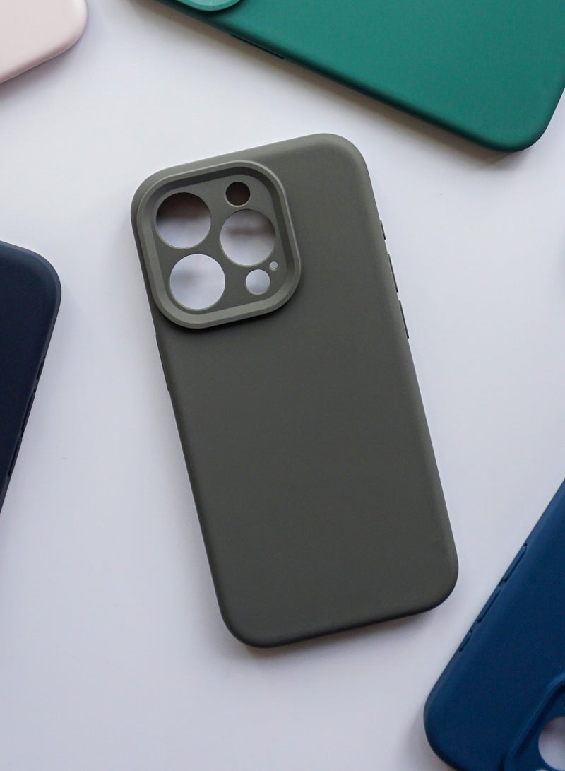 iPhone 15Pro Max Silicone Case with MagSafe Grey - Image 2