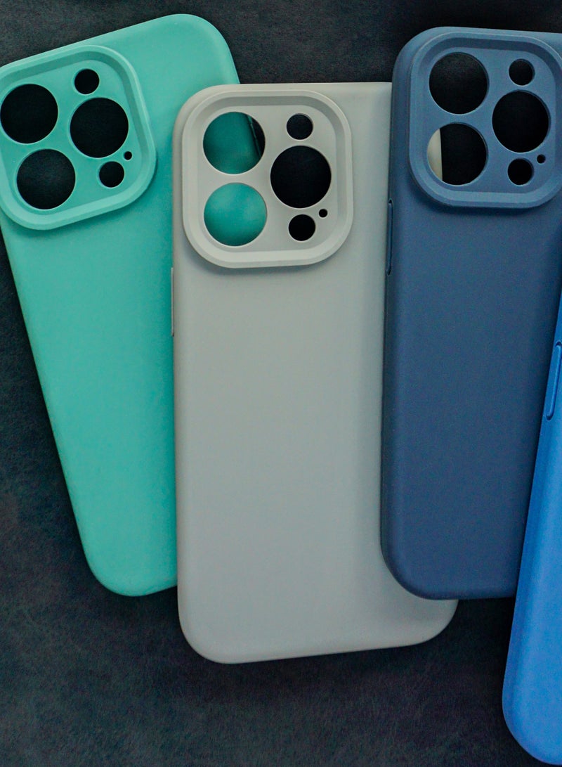 iPhone 15Pro Max Silicone Case with MagSafe Grey - Image 3