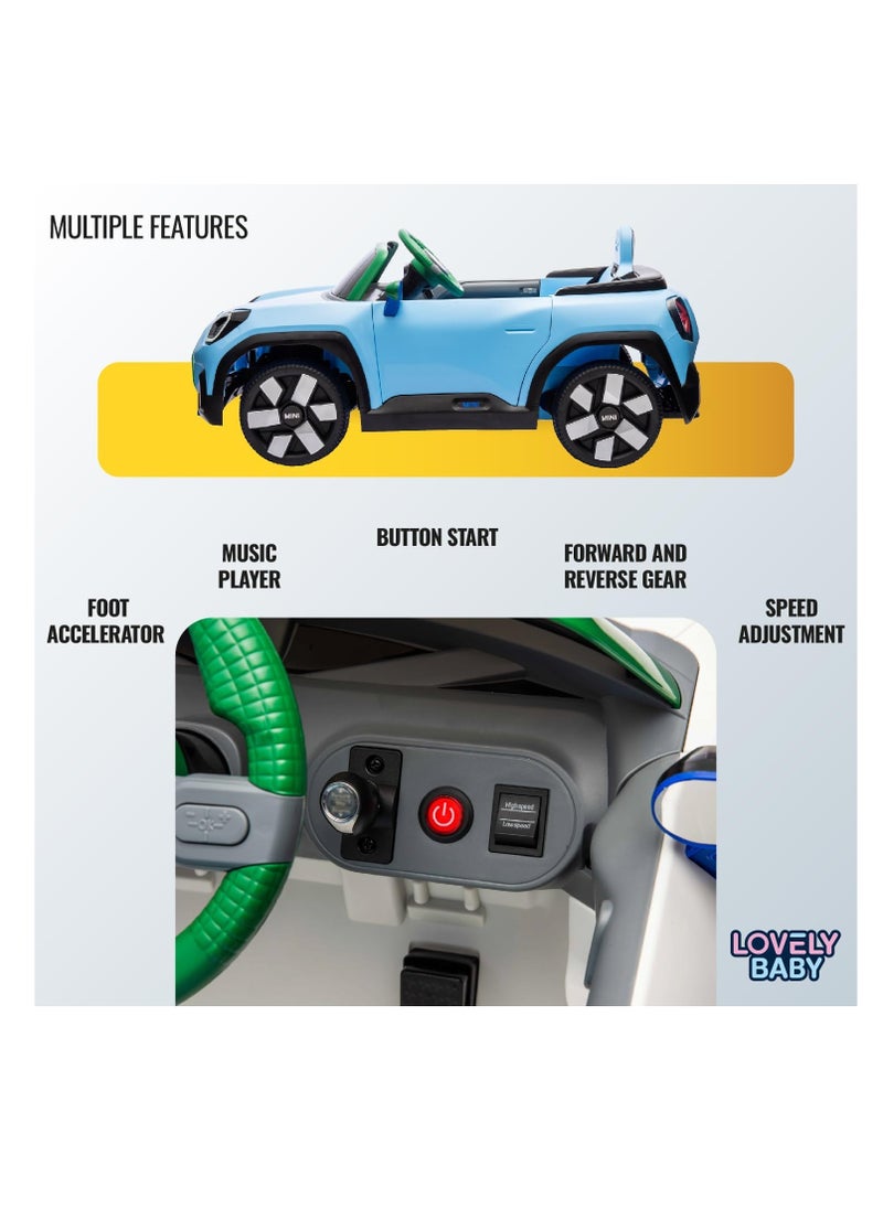 Lovely Baby Mini Aceman Electric Ride On Car - Blue  - Image 3