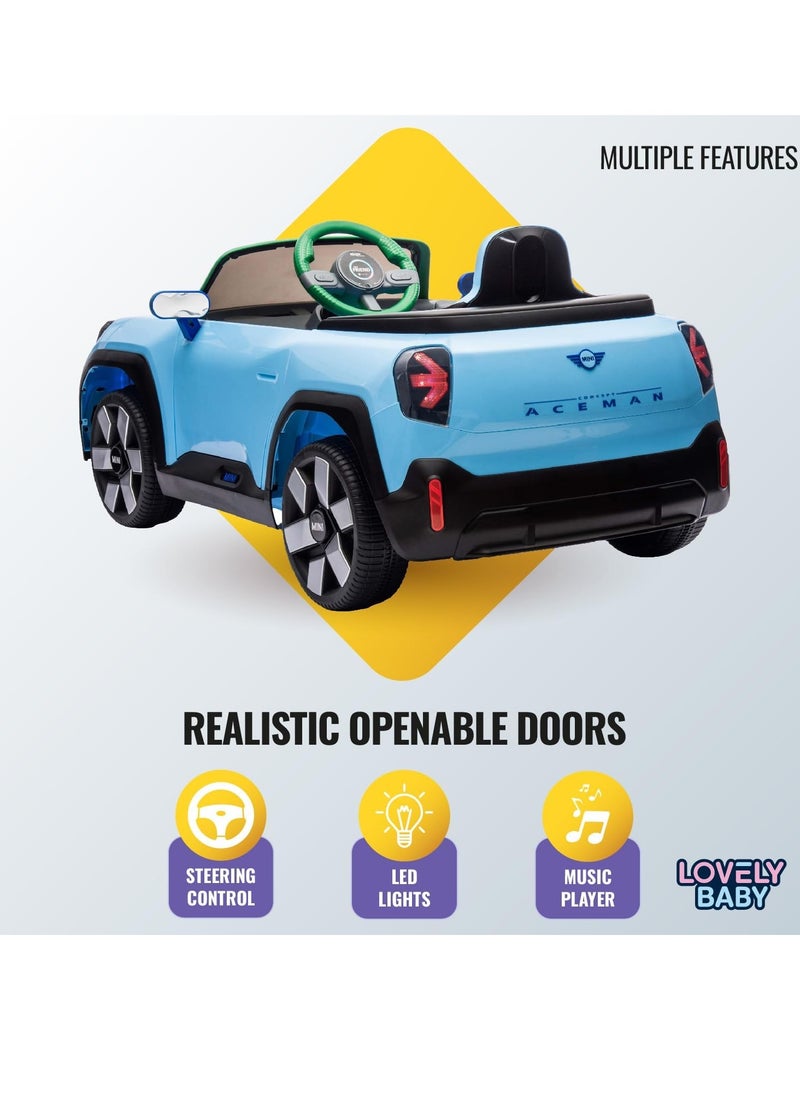 Lovely Baby Mini Aceman Electric Ride On Car - Blue  - Image 4