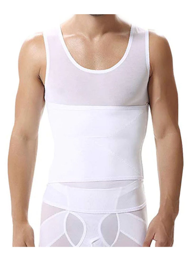 Spall - Slimming Body Shaper Vest With Belt Tummy Control Tank Top Compression Waist Slimming Shirts Sleeveless Undershirt Shapewear For Men - Image 1