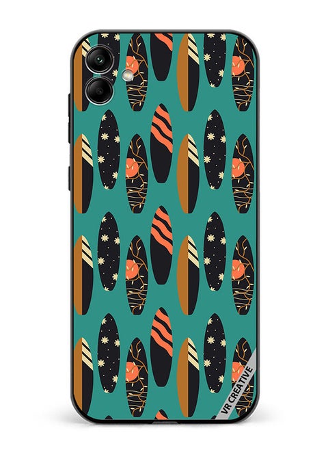 Protective Case Cover For Samsung Galaxy A04 Pattern With Surfboards Design Multicolour