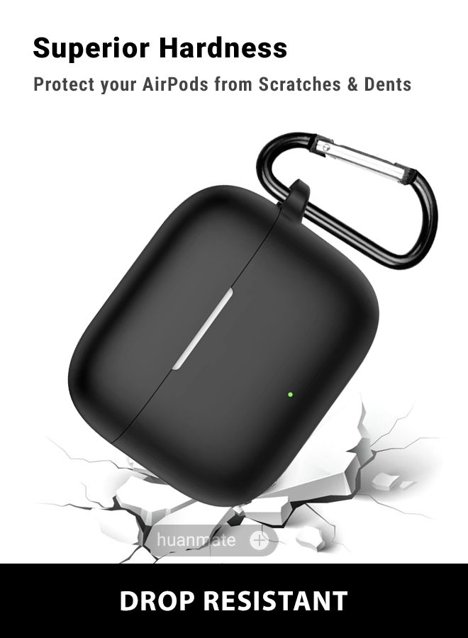 huanmate Oppo Enco Air4i Silicone Case Cover - Black - Made with Soft Silicone, Lightweight & Durable - Stylish Design, Accurate Cut-outs, Easy Installation & Removal  - Image 4