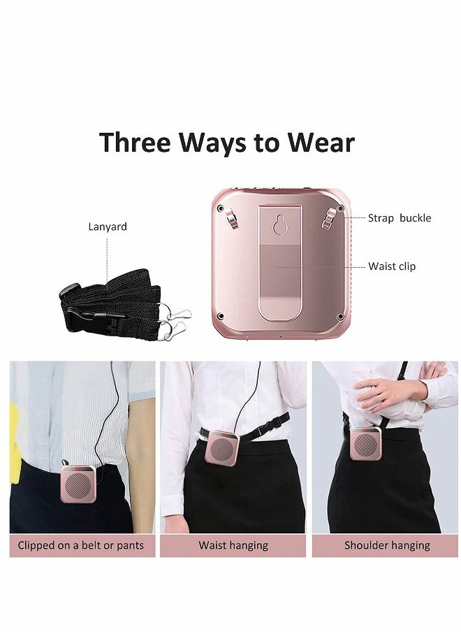 Generic - Voice Amplifier with Wired Microphone Headset, Portable Rechargeable Pa System Speaker Personal Microphone Speech Amplifier, Loudspeaker for Teachers Tour Guides Coaches Metting Yoga Fitness - Image 1