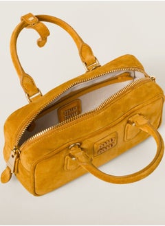 Miu Miu Arcadie padded suede top-handle bag  - Image 4