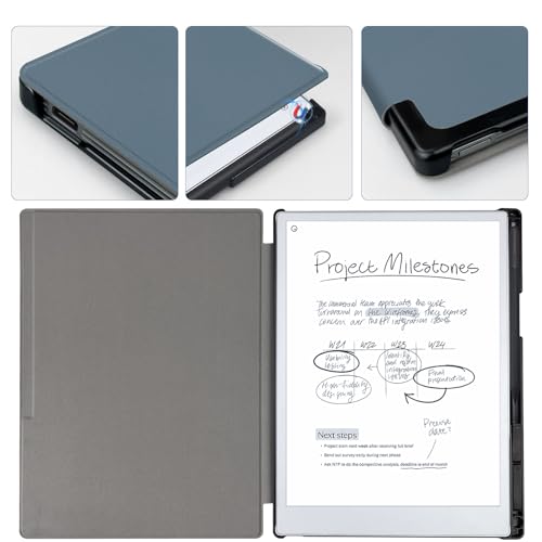 Aippdo Case for Remarkable Paper Pro Tablet 11.8" (Released in 2024), Hard Back Shell Protective Book Folio Cover with Built-in Pen Holder, with Auto Sleep/Wake Function. - Image 2