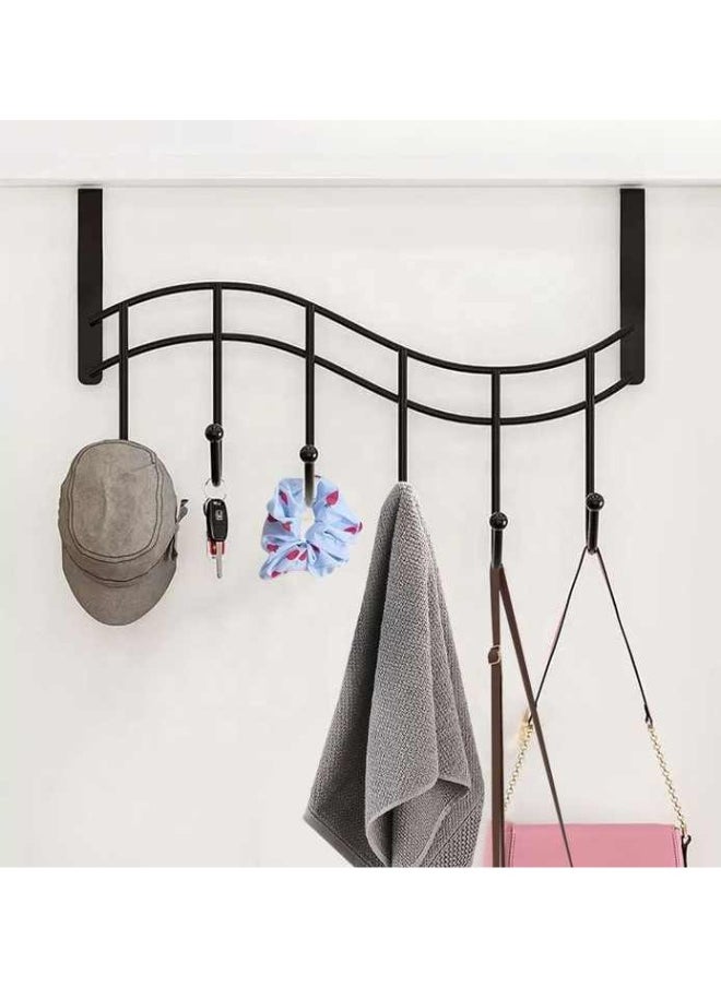 Door Hanger for Cloth Hanging Over The Door Hook with 6 Portable Hooks Heavy Duty Cloth Hanger Rack for Hanging Clothes (6 Hooks Hanger)  - Image 2
