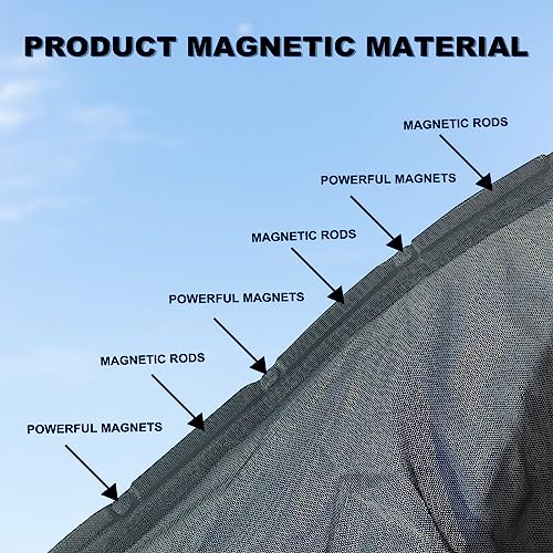 RBOKO Car Tailgate Mesh Screen, Breathable Mesh Net for Car Tailgate for UV Sun Protection Ventilation Privacy Protection Magnetic Suction for SUV MPV Camping Self Drive Trip, Car Camping Accessories - Image 4
