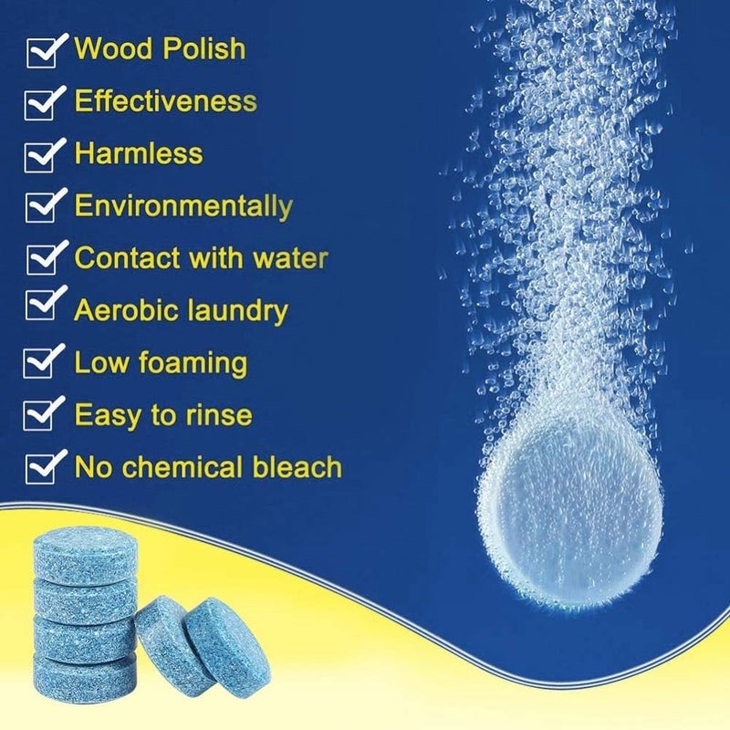 HSR Car Accessories 50PCS/1Set Car Wiper Detergent Effervescent Tablets Washer Auto Windshield Cleaner Glass Wash Cleaning Compact Concentrated Tools (50) - Image 2