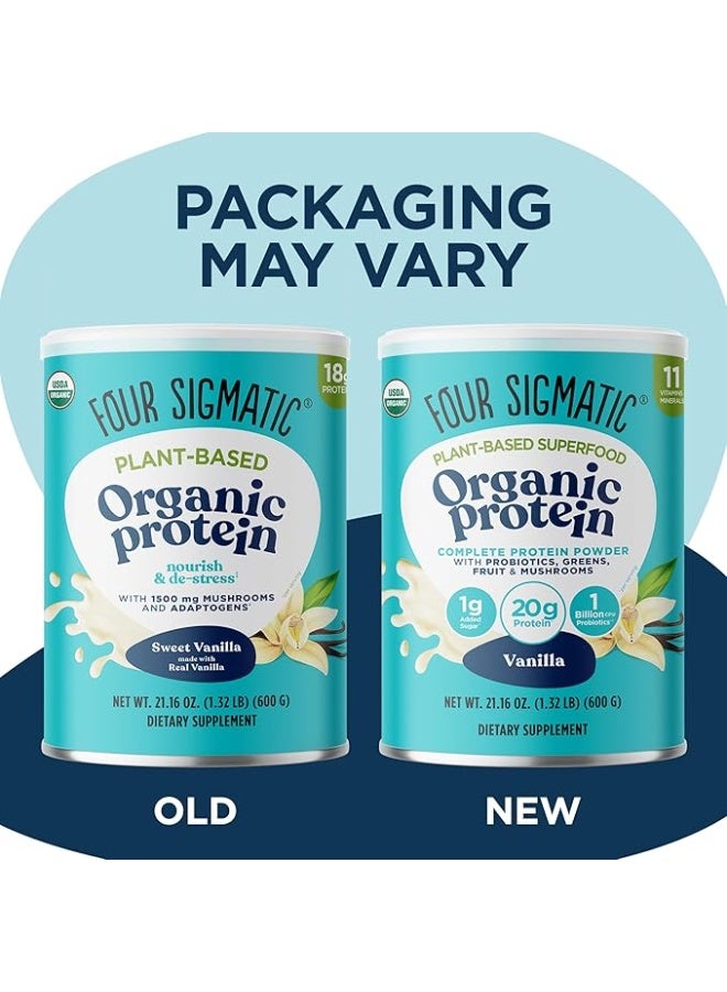 فور سيجماتك Organic Vegan Protein Powder 20g  Sweet Vanilla - Image 2