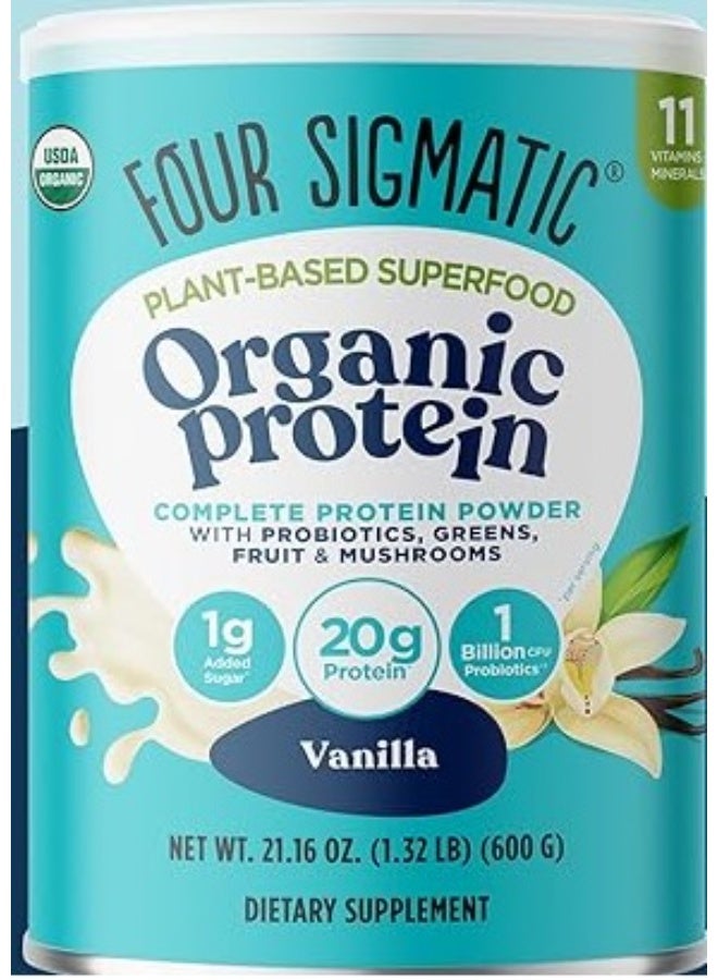 فور سيجماتك Organic Vegan Protein Powder 20g  Sweet Vanilla - Image 1