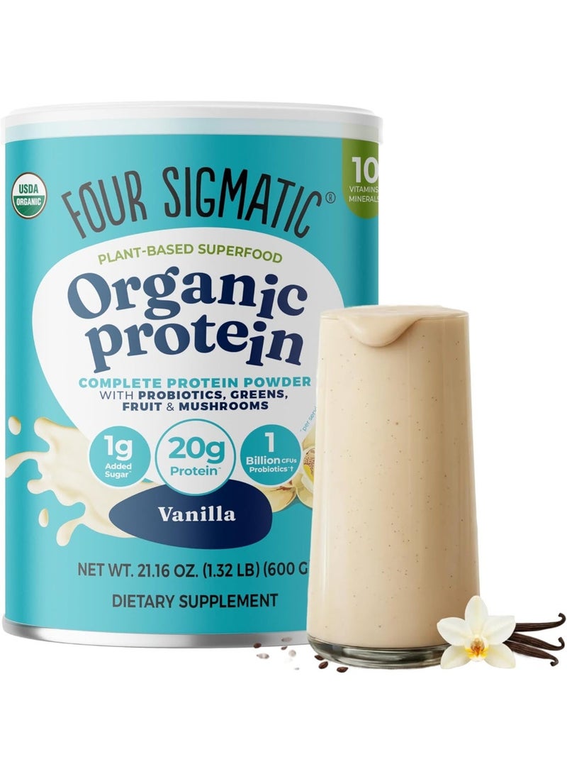 فور سيجماتك Organic Vegan Protein Powder 20g  Sweet Vanilla - Image 1