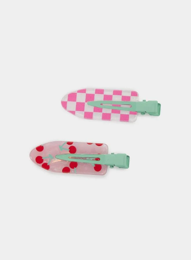 Styli Set of 2 - Kids Printed Hair Clips