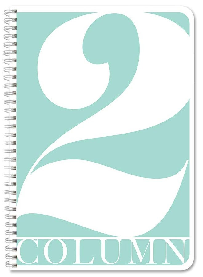 BookFactory 2 Column Log Book/Columnar Logbook/Notebook (Two Columns Book Format) - 100 Pages, 8.5'' x 11'', Wire-O (LX) (Made in USA) - Image 1