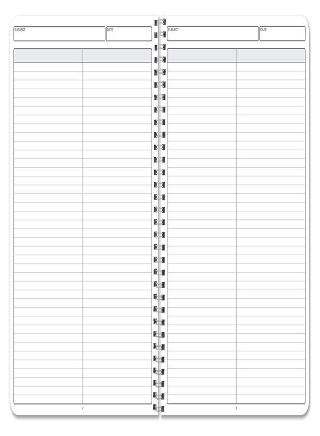 BookFactory 2 Column Log Book/Columnar Logbook/Notebook (Two Columns Book Format) - 100 Pages, 8.5'' x 11'', Wire-O (LX) (Made in USA) - Image 3