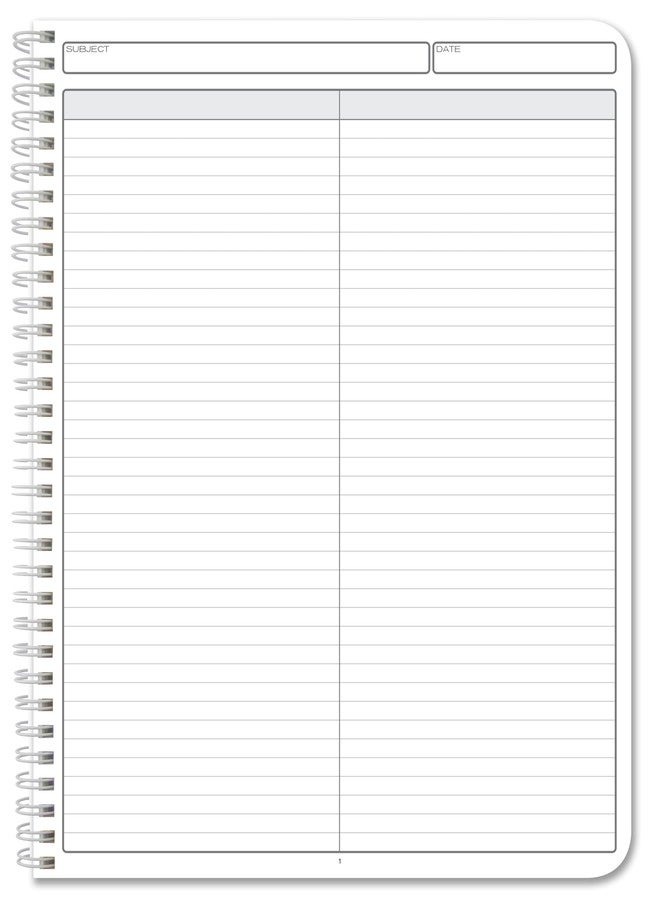 BookFactory 2 Column Log Book/Columnar Logbook/Notebook (Two Columns Book Format) - 100 Pages, 8.5'' x 11'', Wire-O (LX) (Made in USA) - Image 5