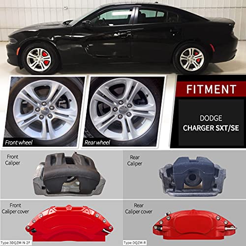 AOOA Brake Disc Red Caliper Cover Powder Coating Fits Dodge Charger/Challenger SXT/SE/Chrysler 300 ((Front Single Piston) - Image 2