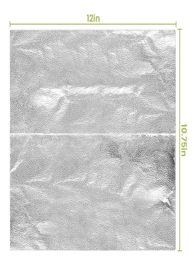 Biocean 200 Pre-Cut Aluminum Foil Sheets, 12" x 10.75" Pop-Up Foil Sheets for Restaurant Use, Disposable Food Wrapping for Burritos, Hot Dogs, and Sandwiches - Image 2