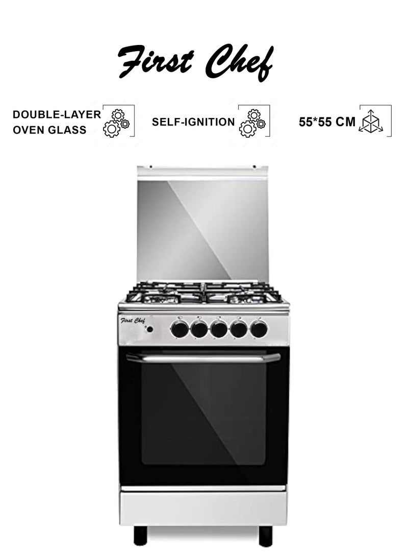 First Chef Gas Cooker - 55*55 - 4 Burners - Self-Ignition - C-5555 - Image 1