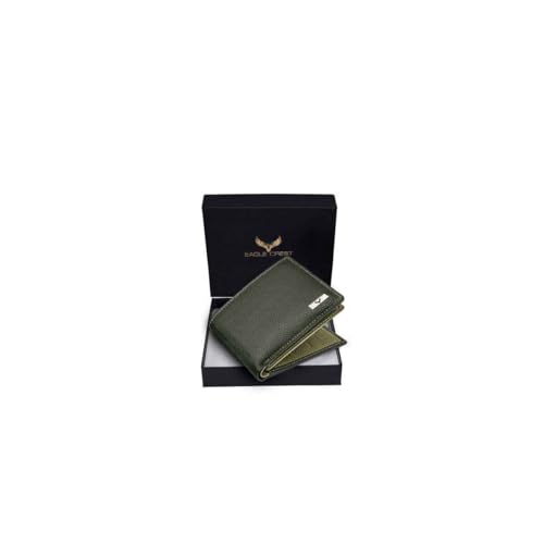 Eagle Crest Kolt Olive Green/Light Grey Leather Wallet for Men - Image 1
