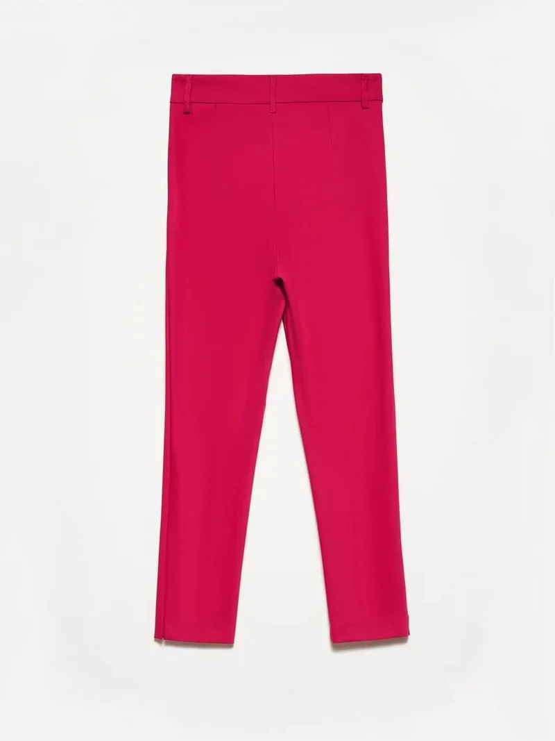 ديلفين Dilvin High-Waist Straight-Leg Cotton Trousers