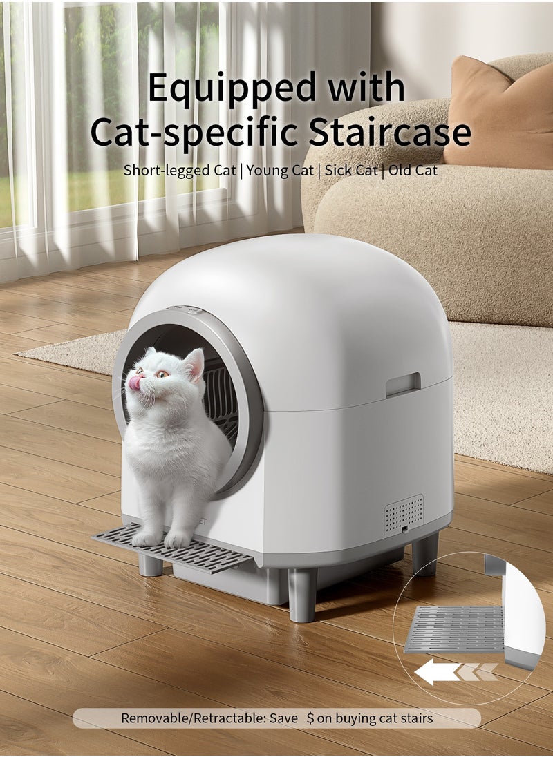 Generic - Smart Cat Litter Box - Self Cleaning and Odor Removal - Free Your Hands - Remote Control and Data Monitor - Intelligent Sensing Objects - Automatic Collection of Feces - 100L Large Pet Toilet House - Image 1