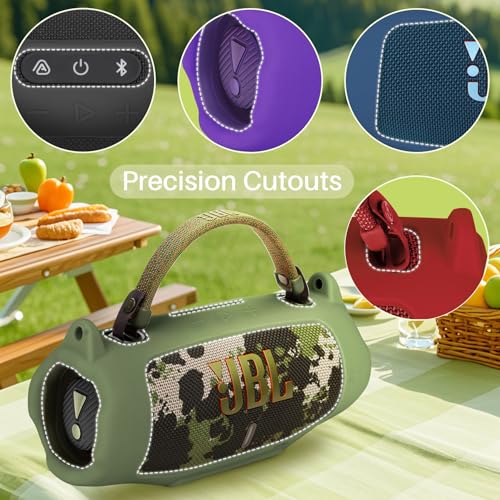 Lebakort Silicone Cover Compatible with JBL Charge 6 Portable Speaker (Red Cover) - Image 5