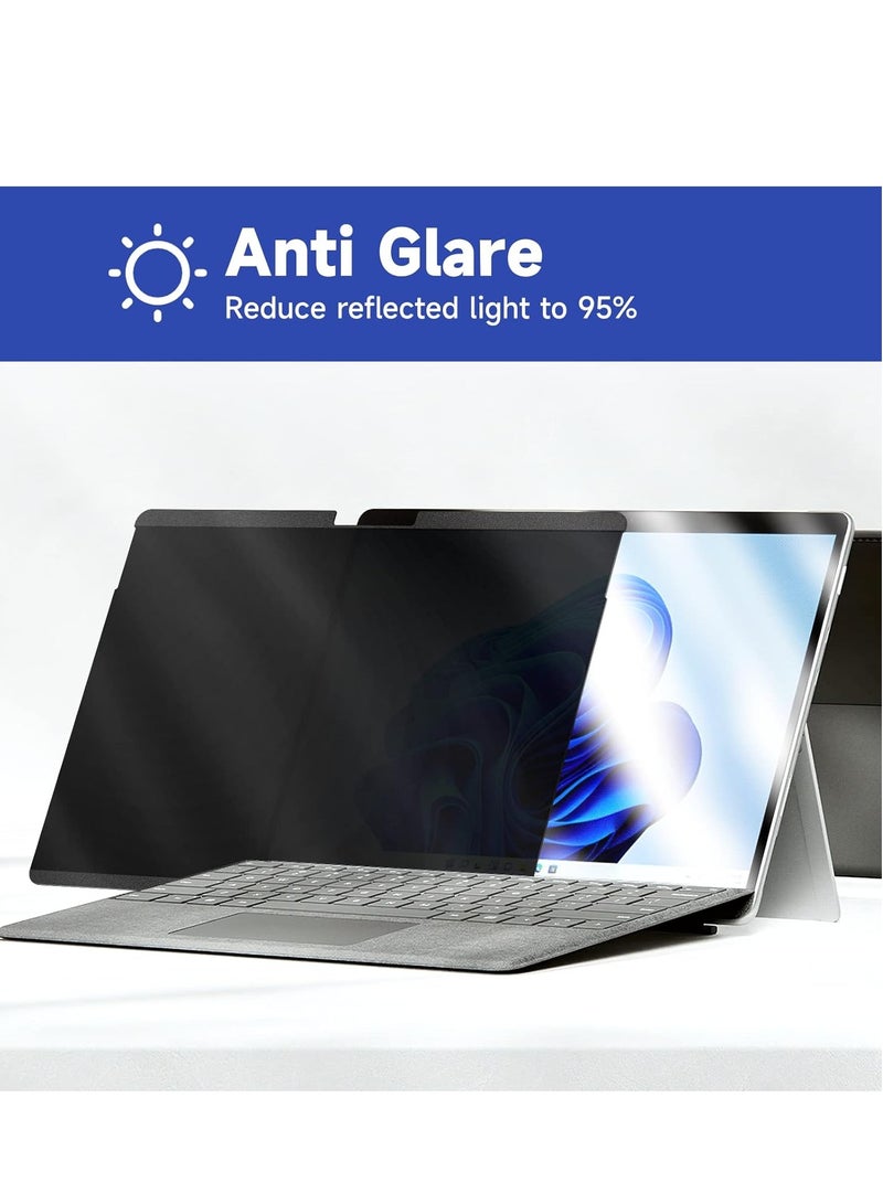 شاشة خصوصية مغناطيسية مقاس 13 بوصة لجهاز Microsoft Surface Pro 10/9/8/X، درع خصوصية لشاشة الكمبيوتر المحمول وواقي مضاد للوهج، شاشة خصوصية بفلتر ضوء أزرق قابل للفصل - Image 2