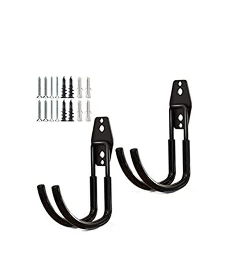 zoele Baby Stroller Hanger, 2 Pcs Black (Polyvinyl Chloride, Alloy Steel), Wall Mount, Heavy Duty Garage Tool Storage Organizer Utility Hooks, 77 lbs Weight Capacity, Stroller Holder - Image 3