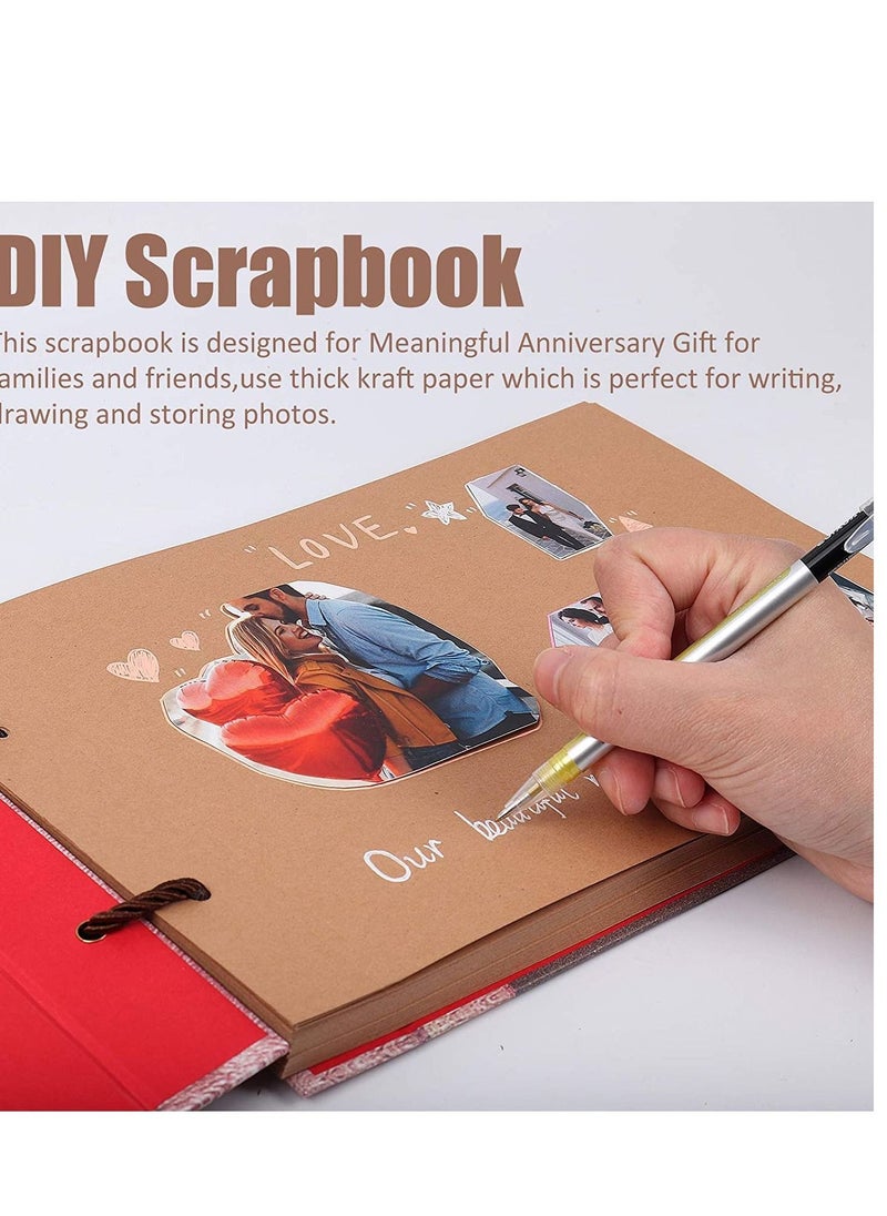 Y&D Photo Album Storage Box, Our Adventure Book Scrapbook Pixar Up Handmade DIY Family Expandable 11.6x7.5 Inches 80 Pages with Accessories Kit  - Image 4